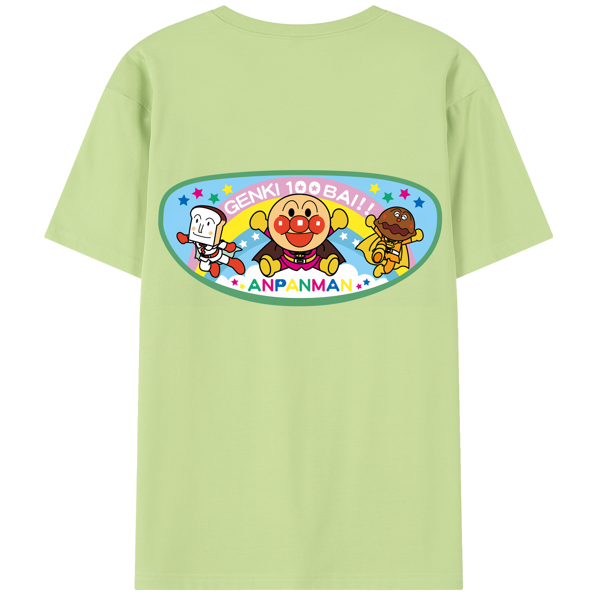 （画像用） アンパンマン Anpanman 綿100％半袖Tシャツ（背面プリント）